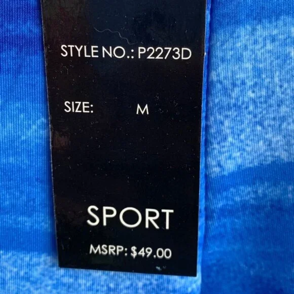 NWT LA SOCIETY SPORT Blue Ombre Leggings - Picture 4 of 8